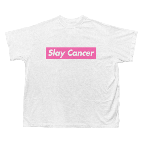 SLAYCANCER-TEE-005-WHITE Medium