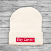 SlayCancer_Beanie_White_001